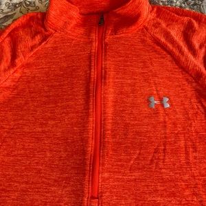 Under Armor Heathered Fire Orange 1/2 Zip Pullover